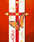 Preview: Osterkerze Schmetterling 600 x 80 mm Auferstehung
