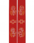 Preview: Stola rot, Stickerei 4 Evangelisten, gefüttert 160 cm