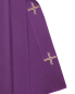 Preview: Rauchmantel violett,140 cm lang, inkl. Stola,