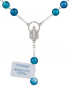 Preview: Rosenkranz Achat blau, Sterling Silber, 42 cm lang