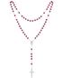 Preview: Rosenkranz Achat Fuchsia 6 mm Ø Perlen im Etui