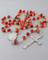 Preview: Rosenkranz Edelstein Achat Perlen orange 6 mm Ø