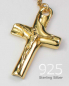 Preview: Rosenkranz Tigerauge 6 mm Ø Silber 925 vergoldet Ghirelli