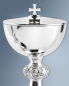 Preview: Ziborium Messing versilbert 18 cm hoch