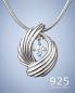 Preview: Evrah Anhänger 17x12 mm Sterling Silber rhodiniert Zirkonia
