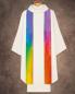 Preview: Stola Regenbogen 100 % Seide, 135 cm lang