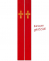 Preview: Priesterstola mit gold gestickter Kreuzsymbolik, rot