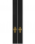 Preview: Priesterstola mit gestickter Kreuzsymbolik, schwarz