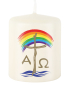 Preview: 96 Lichterbecher Regenbogen mit Kerzen 60 x 50 mm