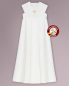 Preview: Taufkleid 90cm lang mit Goldkreuz aus Trev/ Wolle