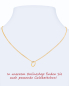 Preview: Taufring gold 333 mit rotem Schmuckstein 10mm