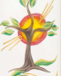 Preview: Osterkerze 225 x 70 mm "Lebensbaum"