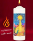 Preview: Kerze 165x60 mm  Krippe, Stadt & Stern v. Bethlehem