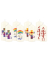 Preview: Osterkerze 150 x 60 mm Tischkerze Regenbogen