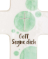 Preview: Porzelankreuz "Gott segne dich" 7 x 12 cm