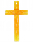 Preview: Glaskreuz gelb / orange 16 x 9 cm x 2 cm