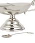 Preview: Schiffchen Messing vernickelt 13 cm lang 11 cm hoch