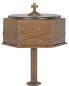Preview: Taufbecken aus Bronze auf Bronzesockel 88 cm hoch