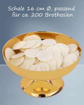 Preview: Hostienschale vergoldet, 17 cm Ø, 9 cm hoch ca. 200 Hostien