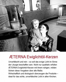 AETERNA Ewiglichtkerzen rot 7 Tage 20 Öllichte BIOCellat