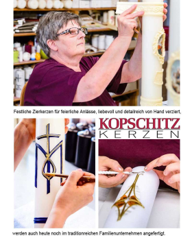 Osterkerze 800 x 80 mm klassisch Kreuz und Nägel