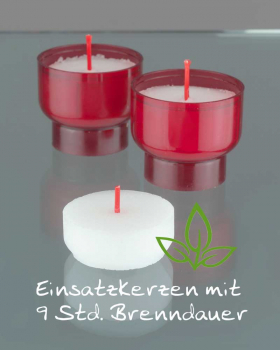 400 Ersatzkerzen 47 mm Ø für Opferlichter 9 Stunden