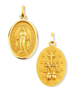 Wundertätige Medaille 22 mm Schutzmedaille Gold Double