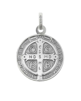 Benediktus Medaille 25 mm Ø Sterling Silber 925