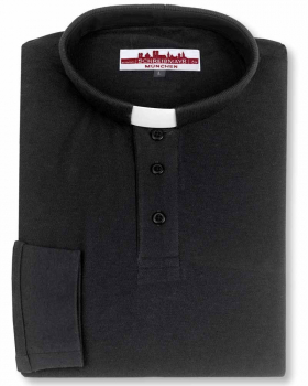 Collarpullover M Dunkelblau mit langem Arm