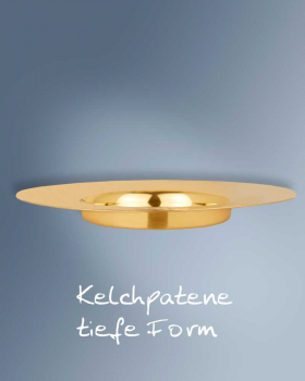 Kelchpatene vergoldet gehämmert, 16 cm Ø