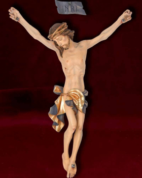 Christuskorpus coloriert Fiberglas 90 cm -  Innen