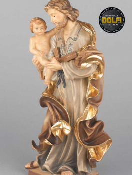 Heiligenfigur Josef mit Kind Figur 30 cm bemalt