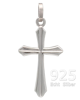 Kreuz Anhänger klassisch 13 x 20 mm 925 Silber