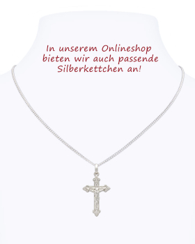 Kreuz Anhänger Kruzifix 16 x 25 mm 925 Silber