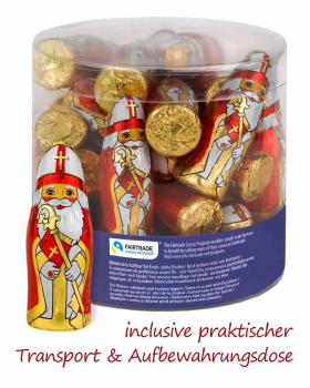 24 Stück Nikolaus aus Schokolade 12 Gramm