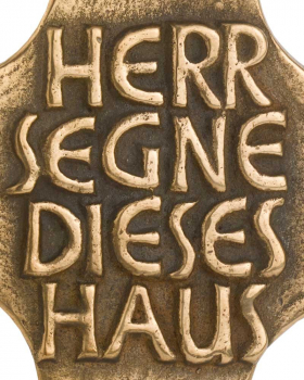 Bronzekreuz Haussegen "Herr segne dieses Haus"