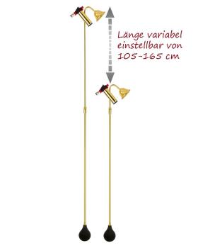 Preview: Kerzenanzünder mit Löschhaube Messing 105cm - 165 cm