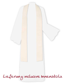 Kasel weiß Seidensatin "Lumen Christi"