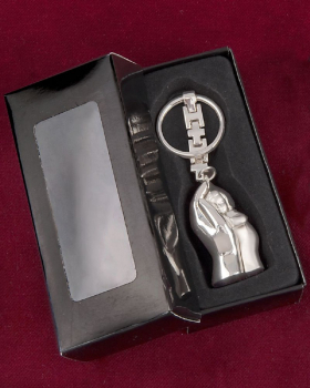 Miniatur "Schützende Hand" als Schlüsselanhänger