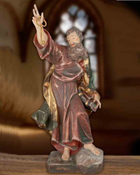 Heiliger Petrus & Schlüssel Figur 80 cm geschnitzt