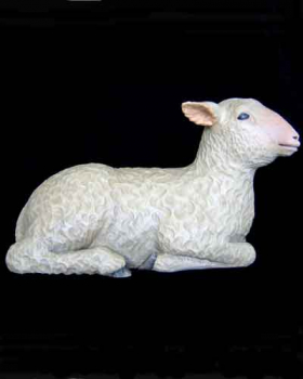 Schaf liegend, für Krippe 120 cm