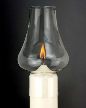 Windschutzglas für Kerzen mit 80 mm Ø