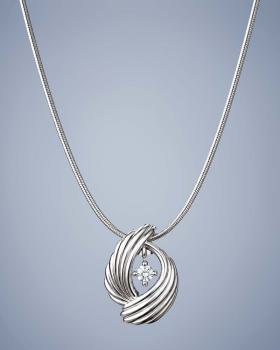 Evrah Anhänger 17x12 mm Sterling Silber rhodiniert Zirkonia