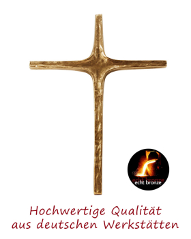 Bronze Wandkreuz 23x18 cm mit Öse für Aufhängung