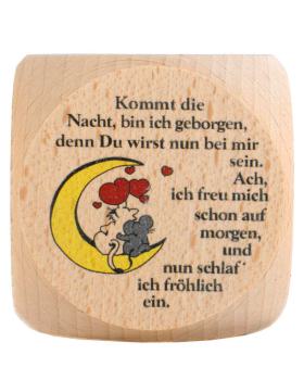 Prayer cube with German evening prayers