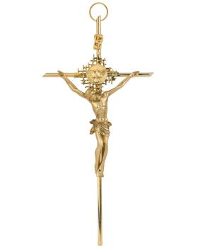 Wandkreuz  mit Christuskorpus 25 x 12,5 cm hl. Geist Taube