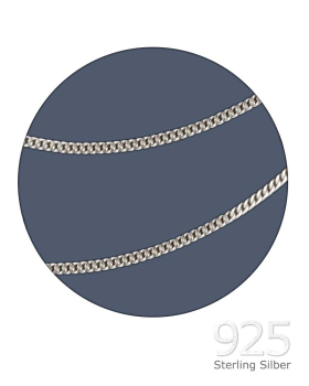 Kette Panzer stark 925 Silber 45 cm Damen Komfort