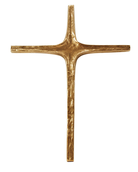 Bronze Wandkreuz 23x18 cm mit Öse für Aufhängung