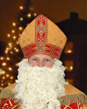 Mitra aus goldenem Damast für Nikolaus