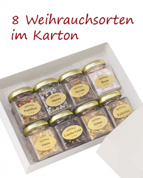 Weichrauchsortiment 8 Sorten im Glas je 30g